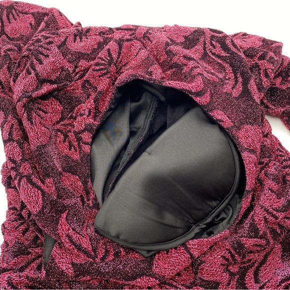 NWT FOR LOVE & LEMONS Shailee Mini Dress In Mulberry, S - Picture 12 of 15